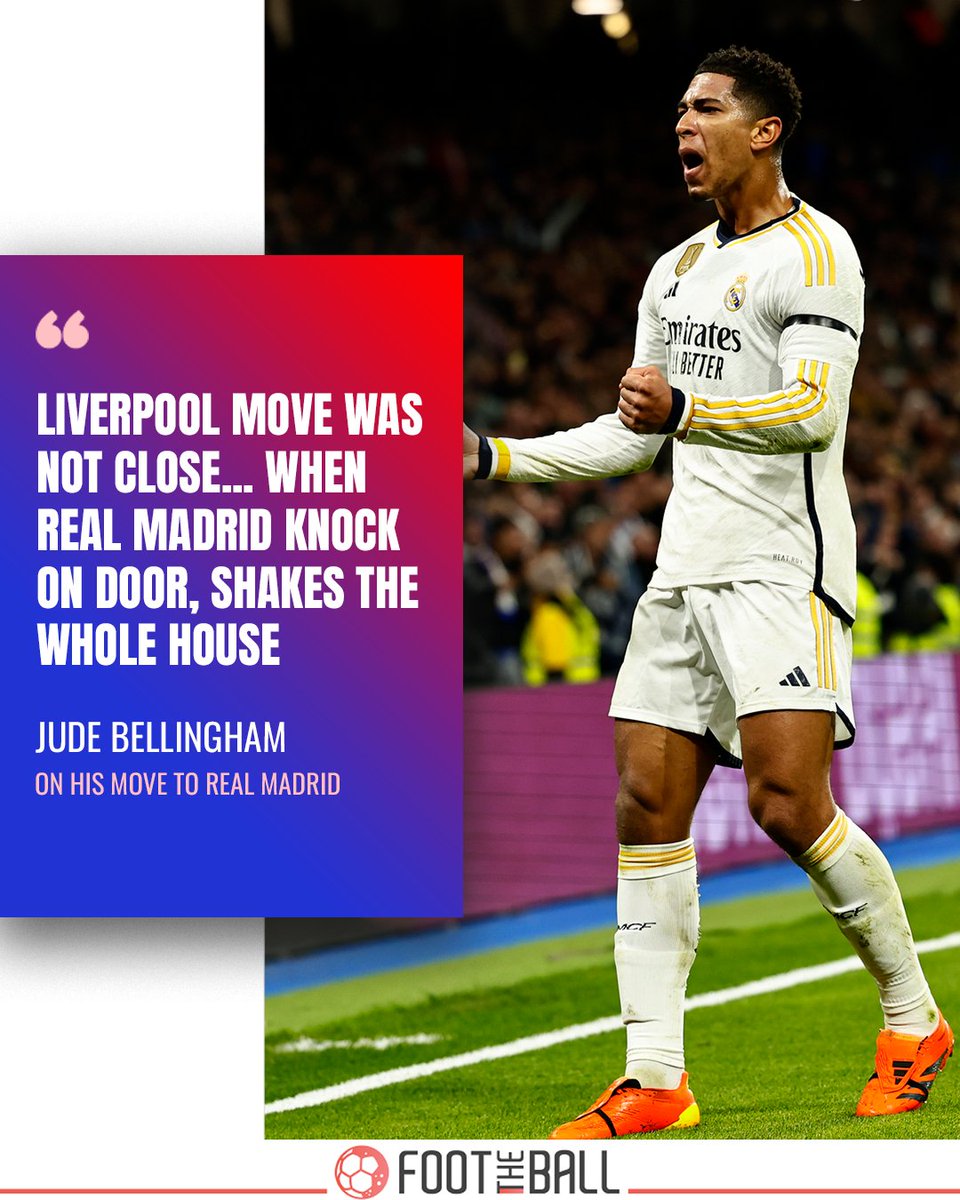 FootTheBallFC's tweet photo. When Los Blancos come calling, the choice becomes clear! 🏆⚪ 

#soccer #football #bestfootball #footballnews #footballmeme #goals #news #sports #fc #foottheball #judebellingham #realmadrid https://t.co/RRSctgC6he