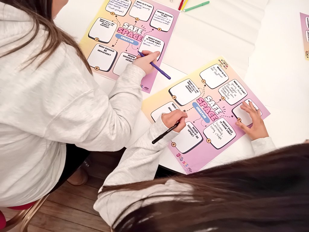 The importance of young people having a safe space...designing or identifying a safe space within the Safety workshop at Renfrewshire's 2024 Youth Assembly #youthworkmatters