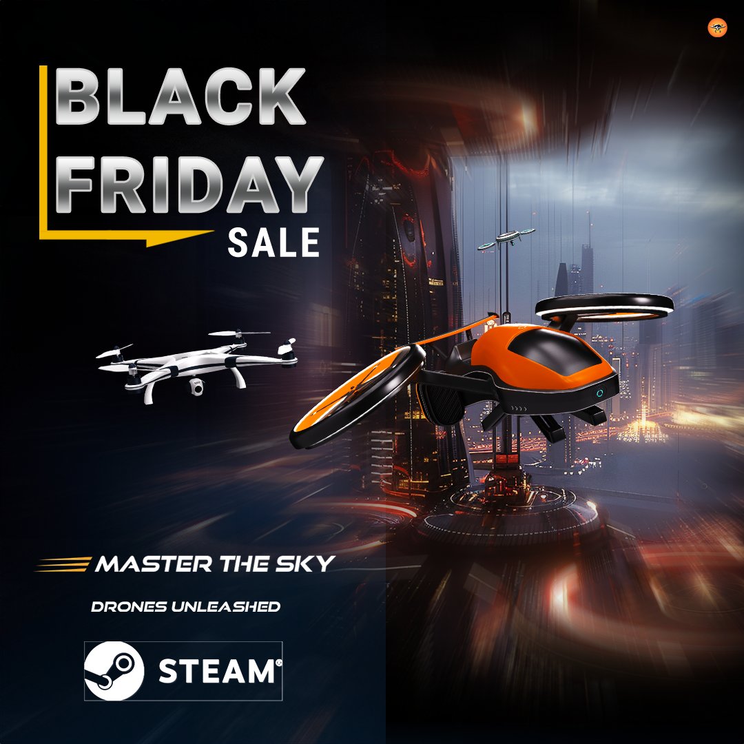 MasterTheSky's tweet photo. Counting days! Black friday sale would be happening soon... get massive disconts on the game...exclusively for STEAM

Download Link : https://t.co/KgsWAXf0Gx

#games #steam #BlackFriday #buy #games #drones #fun #SteamTopSellers #gamer #gamers #pcgamers #PlayStation https://t.co/08JancndkU