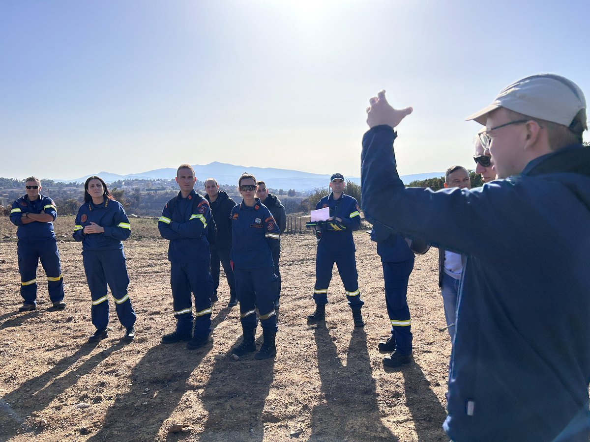 As part of our consortium meeting in Greece, we are visiting and learning about the 2024 Varnavas fire from the Hellenic Fire Service <a href="/pyrosvestiki/">Πυροσβεστικό Σώμα</a>, and with the <a href="/FIRERESProject/">FIRE-RES</a> . 🙌
Plenty of discussions and knowledge exchange on how to deal with wildfires with extreme