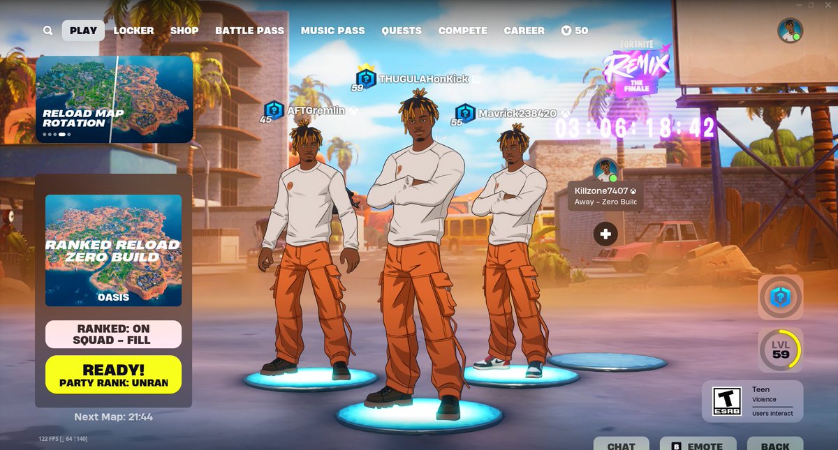 COME VIBE OUT WITH ME AND THE GANG !😎

80 Subs Away From Our New Headset &amp; Other Upgrades Sub Goal🔥

Kick.com/THUGULAH

#FortniteRemix #Fortnite #F3Energy #KickStreaming #999 #JuiceWRLD #ThePartyNeverEnds