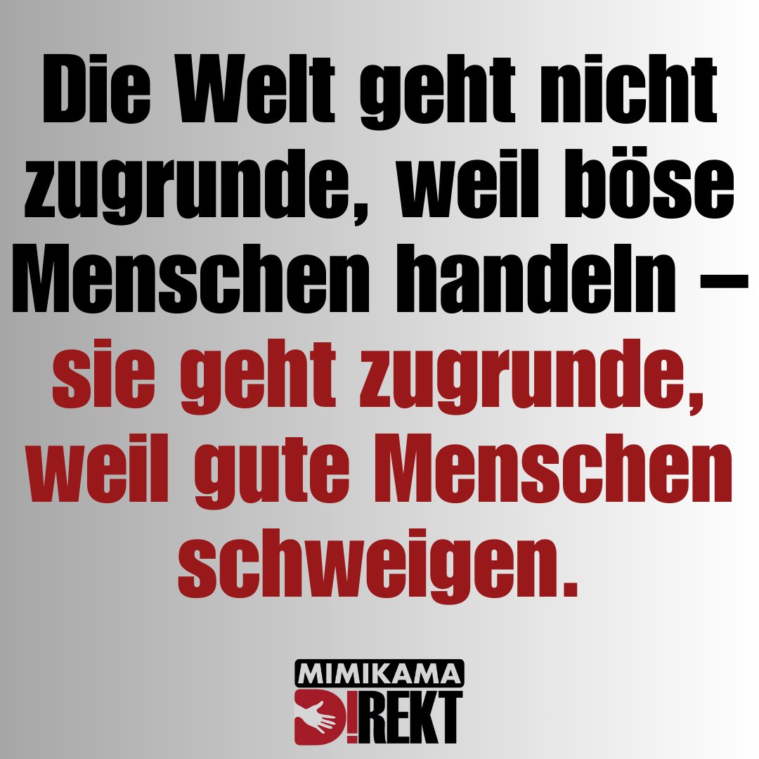 Schweigen ist niemals neutral.
Es ist ein Akt der Unterstützung – nur eben für die falsche Seite.
Warum?
Lest doch mal das bitte:

steadyhq.com/de/mimikama-di…