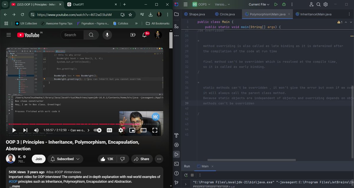 devscanlain's tweet image. Finished with the 4 pillars of OOPS with @kunalstwt Absolute banger explanation 🫡 #JavaDSA #JavawithKunal