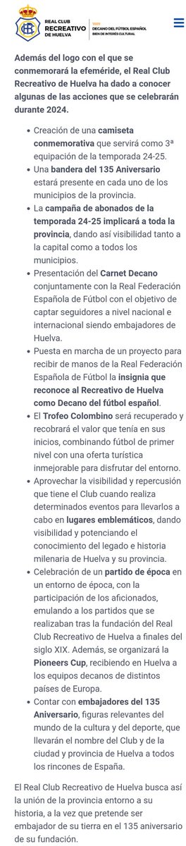 Que bien hice al hacer este pantallazo.
Otras cosas "bueno puede salir bien o mal..."
Pero algo como que el primer club de España cumpla un año más.
Y de esto de la imagen a prácticamente NADA.
Es que creo que lo único es el trofeo colombino.
El resto nada.