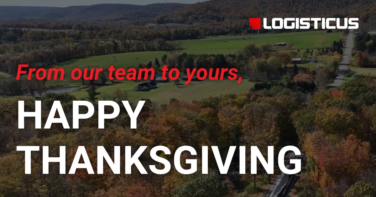 Happy Thanksgiving, from the Logisticus team! We hope you all enjoy a wonderful time filled with family, friends, and gratitude. 

#Thanksgiving #LogisticsSolutions #Logisticus #TeamTime