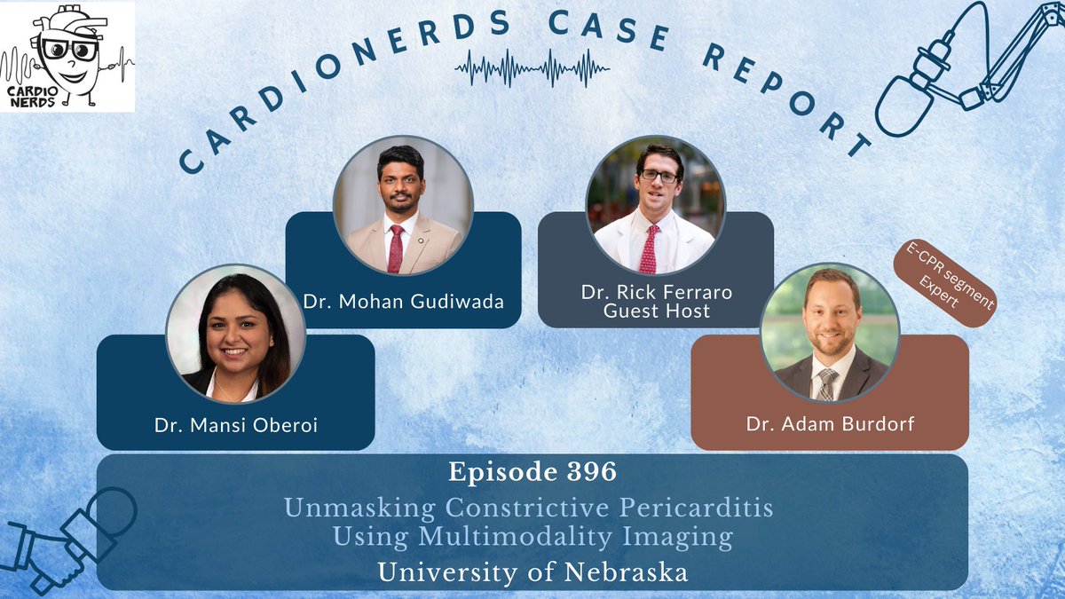 🎧 <a href="/CardioNerds/">CardioNerds</a> Case Report: Unmasking Constrictive Pericarditis 🫀

A fascinating case from <a href="/CvUnmc/">CVMedUNMC</a> explores:
🔹 The power of multimodality imaging in diagnosis
🔹 Differentiating restrictive vs. constrictive physiology
🔹 Insights into managing constrictive pericarditis