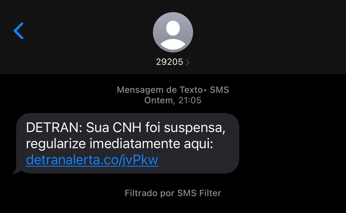 oguipimenta's tweet photo. O golpe do detran chegou aqui. Esses disparos por SMS com numeros diferentes deveriam ser regulamentados de uma melhor forma pela Anatel, né? 

Sem falar no link que mandam clicar. Totalmente suspeito, olhem isso… https://t.co/RZ7B8lIsvB