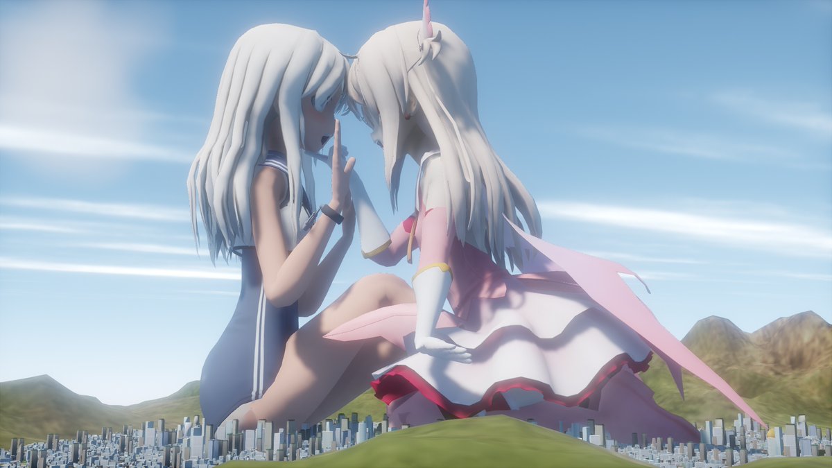 WKelarben's tweet photo. You seem to have the wrong person, Illya? (The inspiration came from an interesting picture, but the action is not restored very well.) #巨大娘 #giantess #SizeTwitter #GTS #MMD #巨大化 #FateGrandOrder #艦これ #イリヤスフィール・フォン・アインツベルン #Ro500 https://t.co/LFB9WMF9Bg