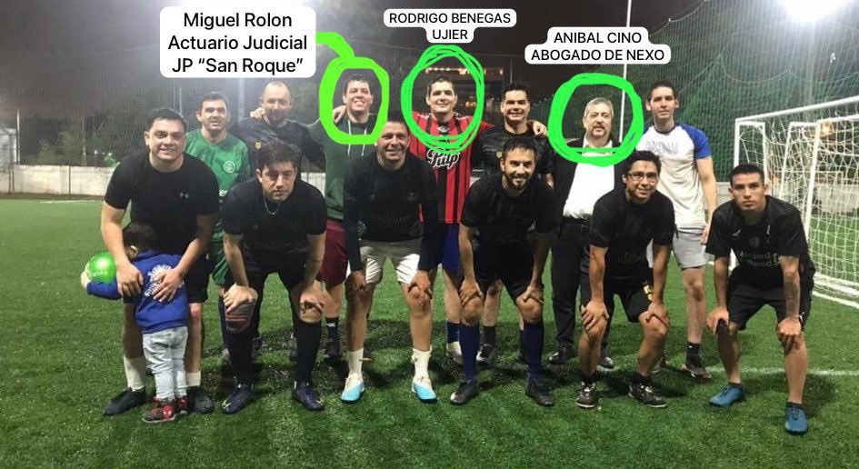 JorgeRolonLuna's tweet image. Mafia de los pagarés (16) 
Un denunciante anónimo (se agradece la colaboración): nos completó la info: en un posteo anterior se me pasó (la verdad es q no conozco personalmente a estos muchachos) que en la foto con el abogado de NExo también estaba el actuario Miguel Rolón...