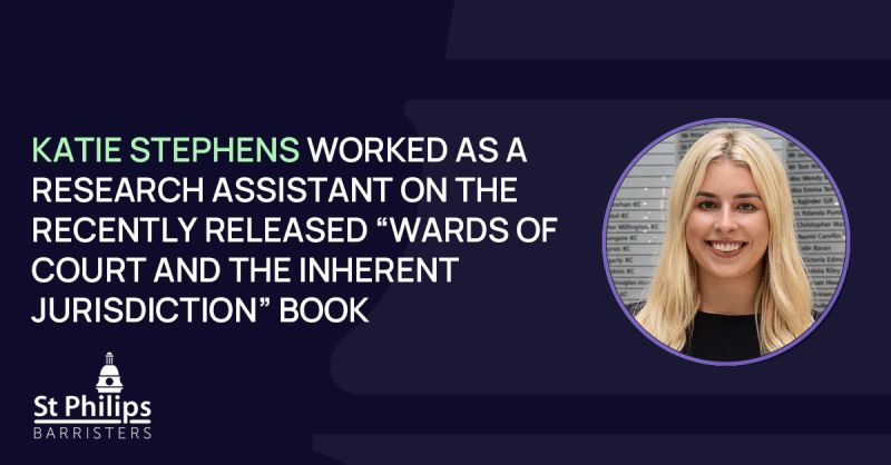 Following the recent publication of Harcourt Chambers barrister Rob George’s “Ward of Court and the Inherent Jurisdiction” we would like to congratulate our pupil barrister Katie Stephens for the excellent and diligent work she undertook as a Research Assistant to Rob.