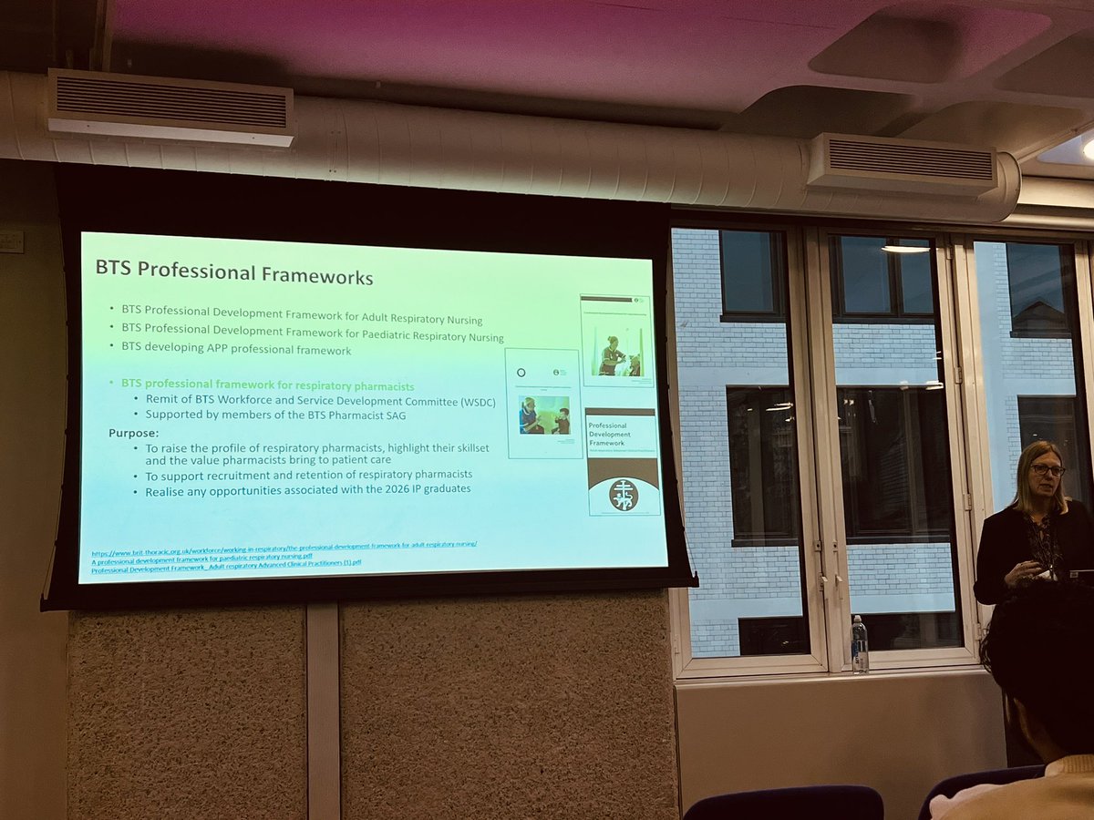 Very exciting to hear that BTS is developing a professional framework for respiratory pharmacists #BTSWinter2024 #respisbest #pharmacy