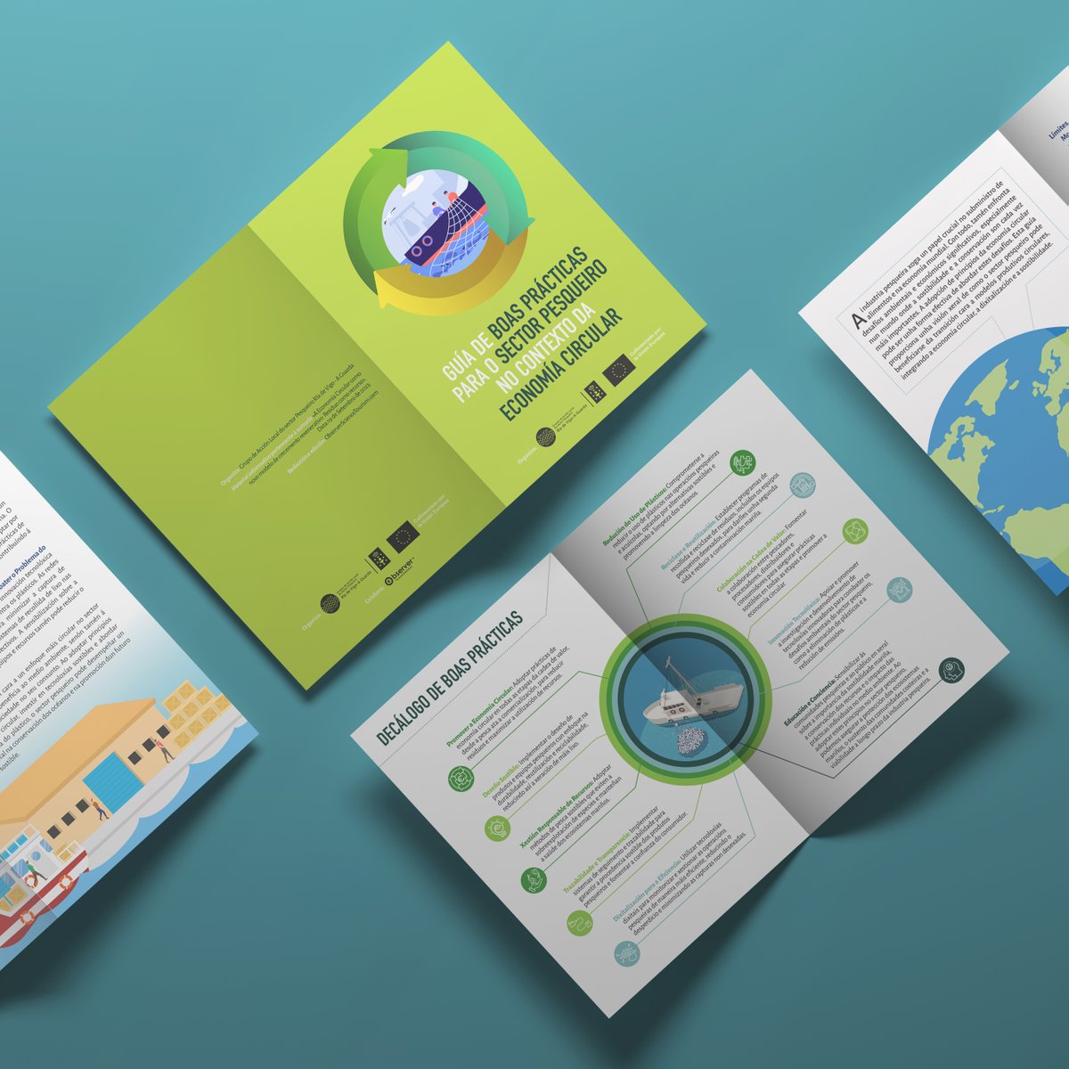 #portfolio
Aquí un díptico sobre buenas prácticas en el sector pesquero para <a href="/ScienceTourism/">Observer®ScienceTourism</a> en colaboración con la Xunta de Galicia. 

Galicia calidade.

Portfolio y contacto profesional: davidsilvaestudio.com
#dípticos #diseñoeditorial #diseñográfico #ciencia #economía #pesca