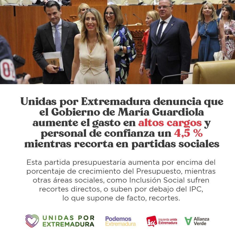 Podemos_EXT's tweet photo. Recortan a los demás pero los suyos bien cuidados. https://t.co/wLzK1yVdEf