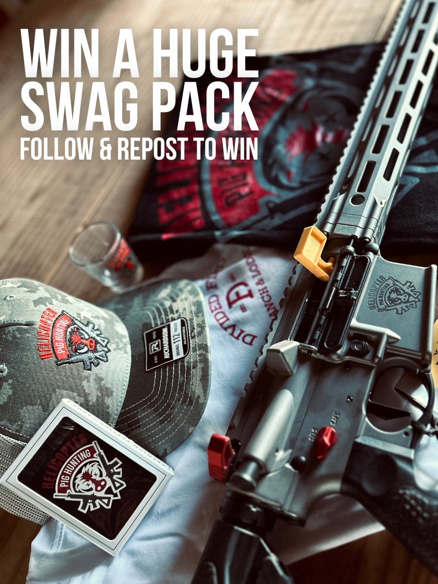 helipighunts's tweet photo. 🐗 Repost & Win 🐗 We’re on the hunt for 1,000 followers—and you can score big! Follow us and repost this giveaway for a shot at winning $200+ in Divided Find Ranch swag -  hoodie, t-shirt, hat, and more!

One lucky follower will win a swag pack once we hit our goal. Let’s do this!

#DividedFindRanch #HelicopterHunting #SwagPack #GiveAway #GiveawayAlert