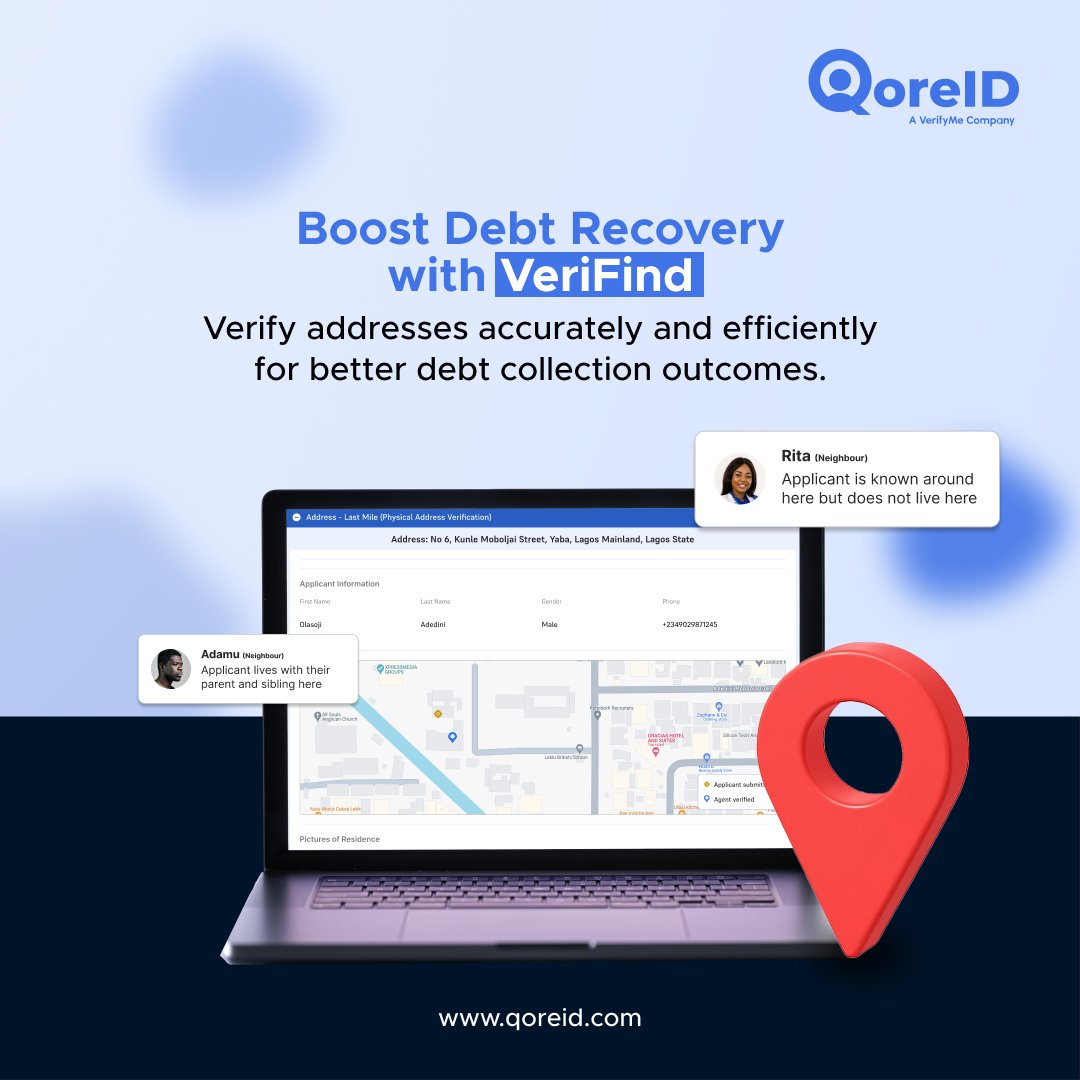 getqoreid's tweet image. Ensure flawless customer data during onboarding with VeriFind&apos;s advanced address verification solution. Our game-changing digital address solution lets you verify user addresses right from their smartphone. Say hello to streamlined operations. 

 #Verifind #DigitalAddress