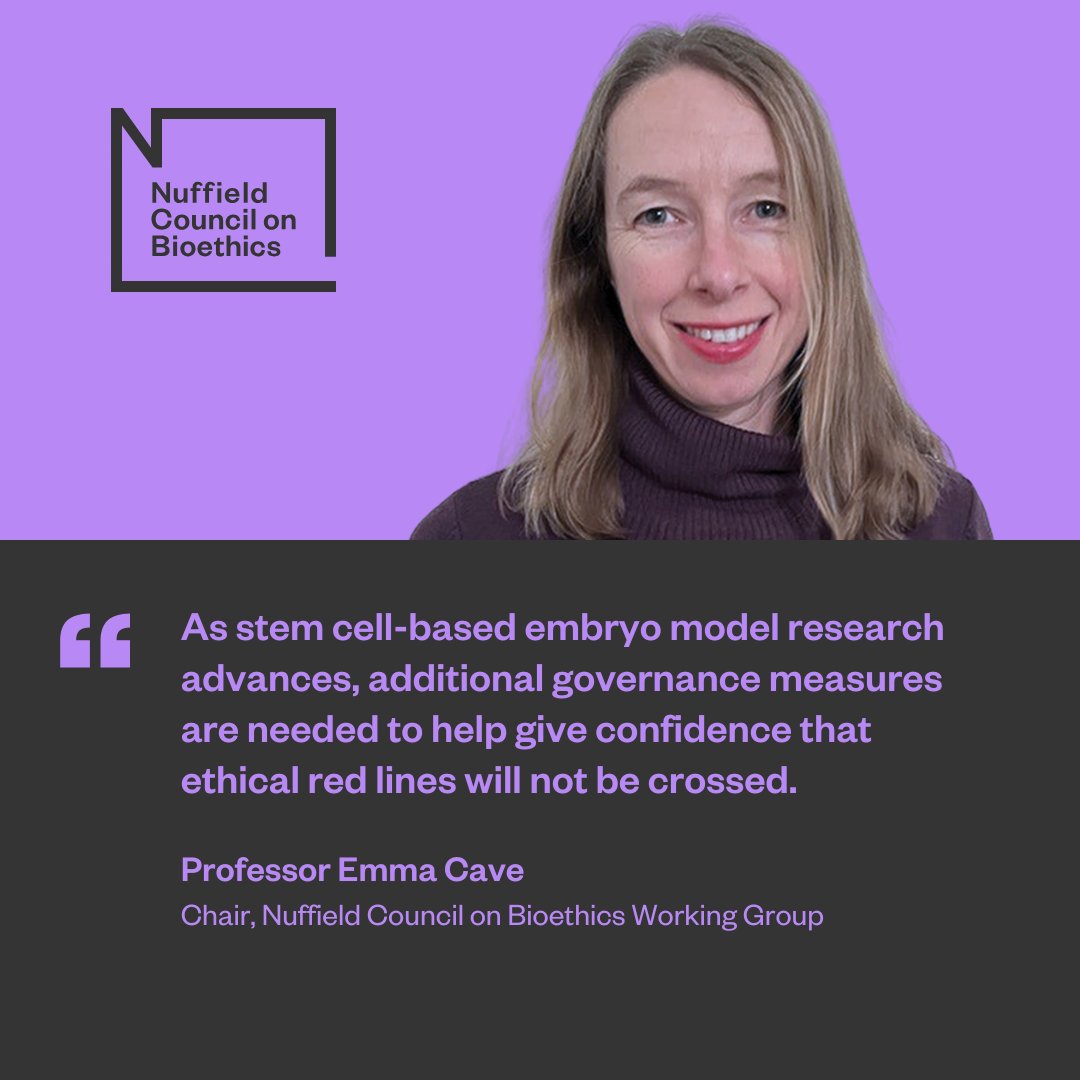 Our Healthcare Law expert <a href="/profEmmaCave/">Emma Cave</a> chaired a @nuffbioethics working group looking into how research involving human stem cell-based embryo models should be regulated. The report has been published today &amp; you can read more here 👉 brnw.ch/21wP19Z <a href="/DurhamLawSchool/">Durham Law School</a>