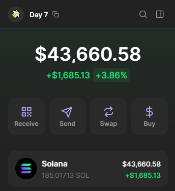 I turned 0.5 $SOL into 185 $SOL in 1 week!

this is just the beginning.

Now I’ve launched a challenge to do it again — or even better — with you, live in my Telegram.

Join through my profile/bio

Once you’re in:

like, RT, and drop your TG below to get in.

Link below👇