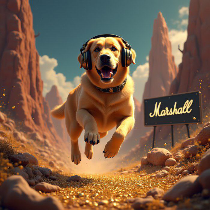 #MARSHALL running wild and golden! Leading the pack through the treasure trail who’s following this legend?