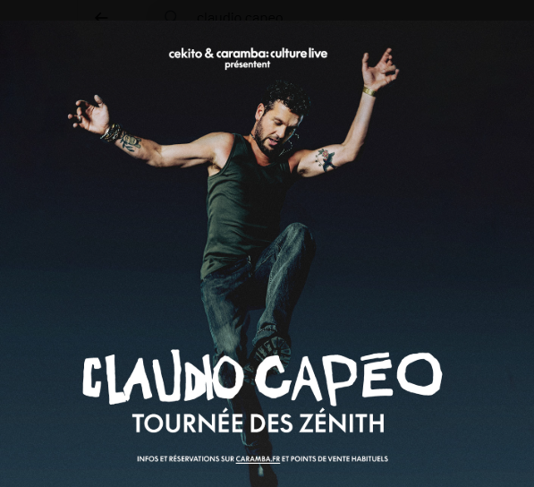 RITTERSabrina's tweet photo. Claudio Capéo annonce une nouvelle tournée des Zéniths pour 2026.
Billets disponibles ici: https://t.co/zUmsjfAzTv
#claudiocapeo #tournée #zénith #concerts #paris #Strasbourg #Amnéville #dijon #Nantes #bordeaux #toulouse #lille #lyon #montbeliard #brest #caen #rennes https://t.co/CYXk3dvvP3