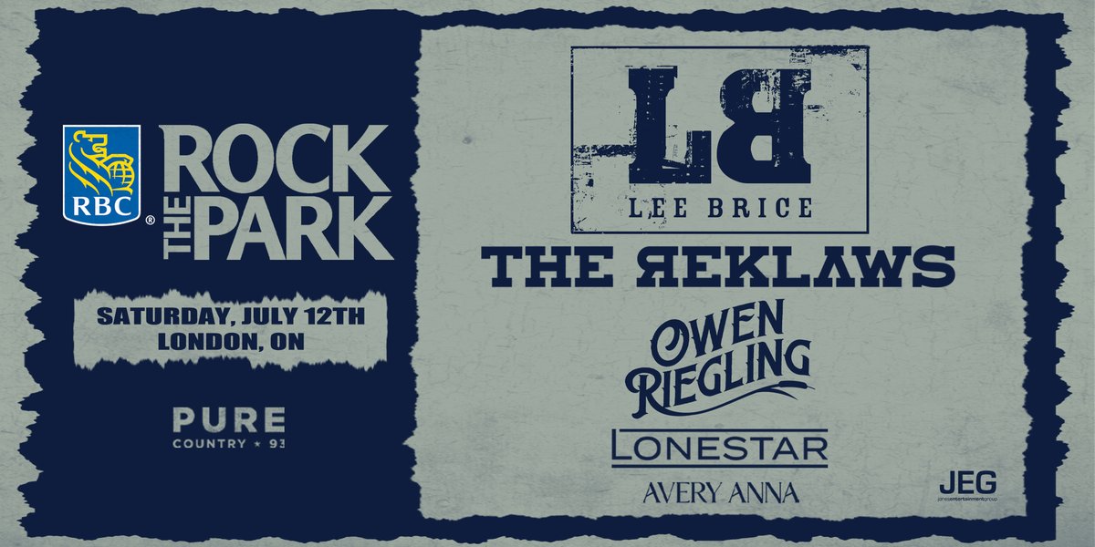 🎵 LEE BRICE / THE REKLAWS / OWEN RIEGLING / LONESTAR &amp; AVERY ANNA will be at @rbc #rtp2025 on Saturday, July 12th!
🎉 PLUS AN EXTRA BLACK FRIDAY SALE
You wanted a Saturday, so you got it!
Cheers to 21 Years!🤩
@purecountry93 <a href="/rbcxmusic/">rbcxmusic</a>

rockthepark.ca