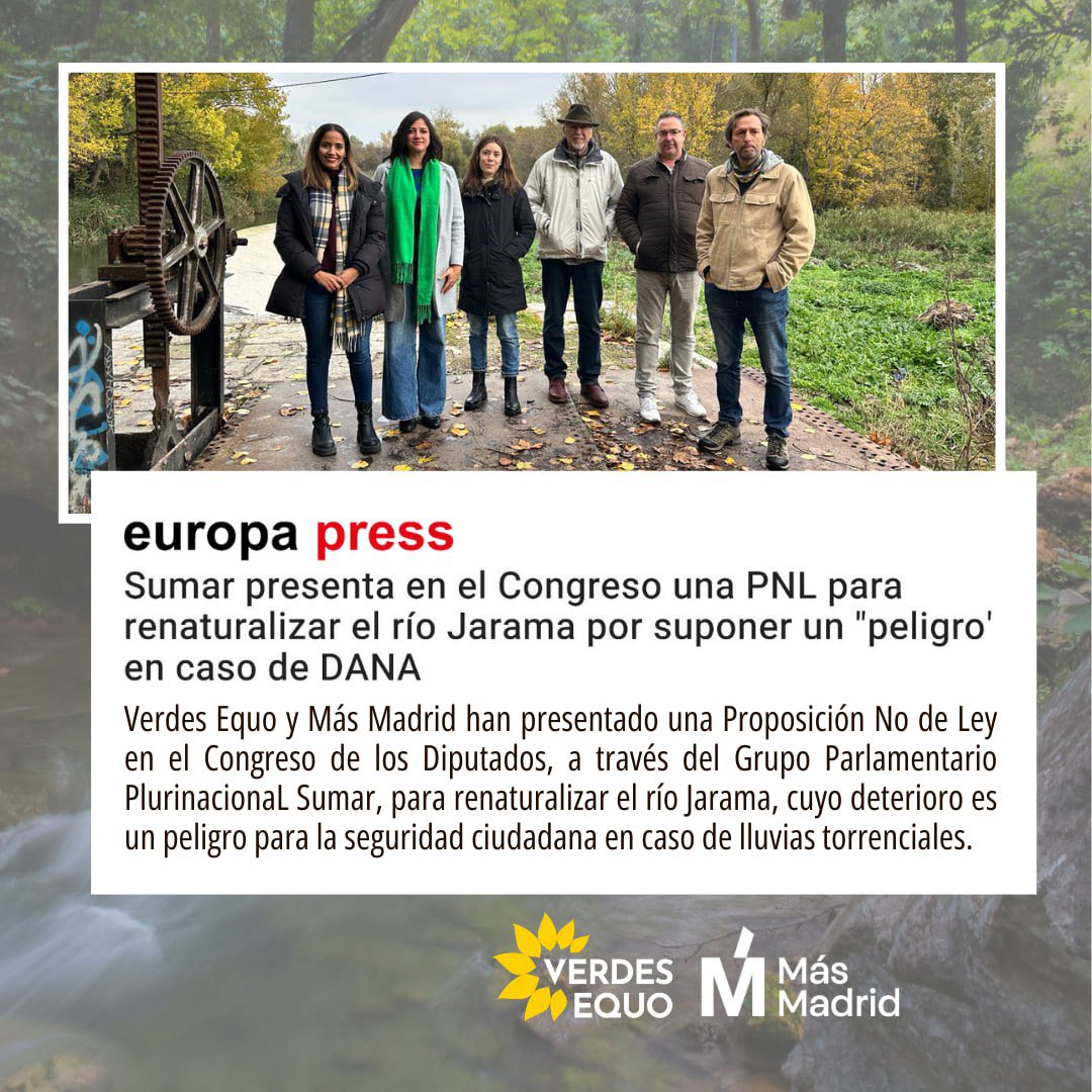 Ayer <a href="/teshsidi/">Tesh Sidi🇪🇭</a> y yo estuvimos en el Jarama con vecinos y activistas comprobando las agresiones varias contra este río.
En esta zona (Coslada-San Fernando)  hay más de 3100 personas viviendo o trabajando en zona inundable. No queremos lamentos, queremos planificación. 
Más info: