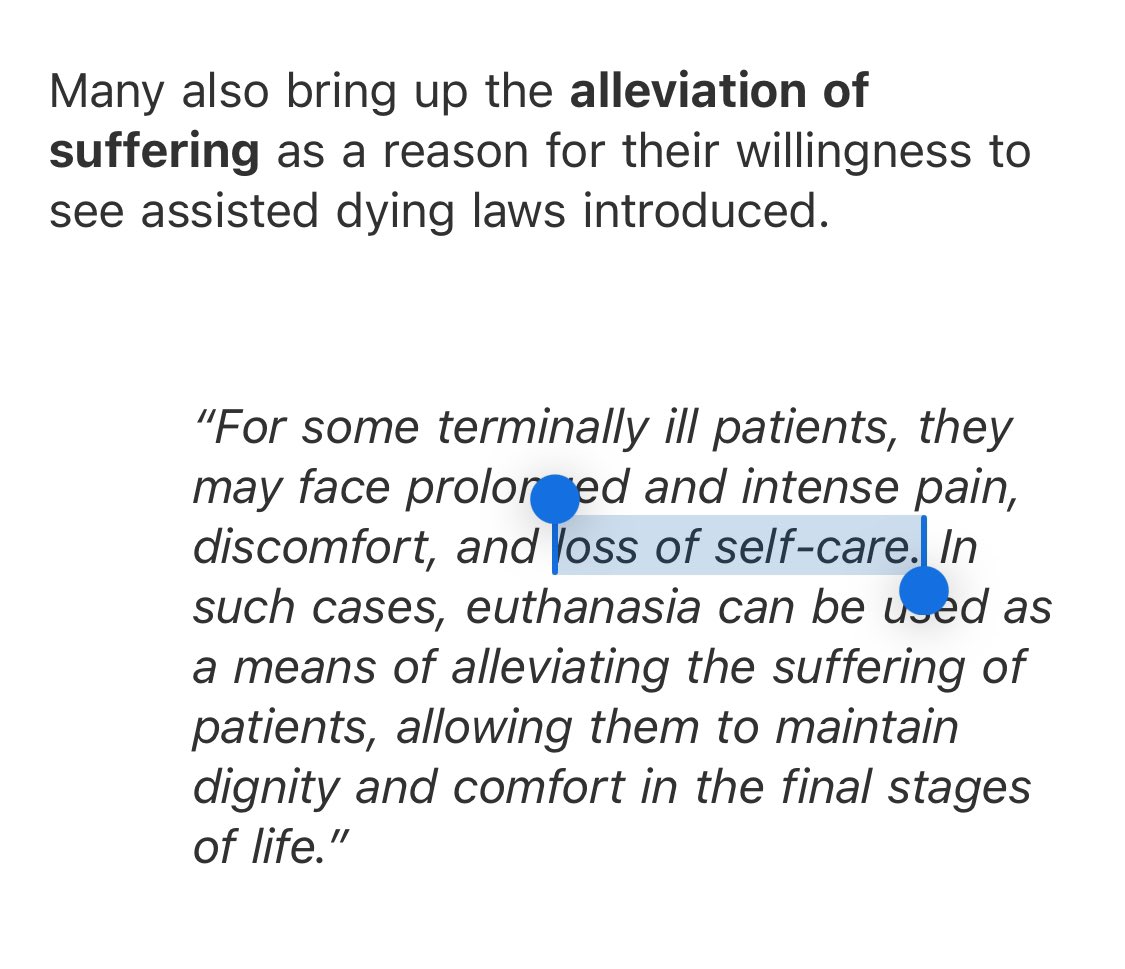 DrFrancesRyan's tweet image. Today’s @YouGov survey into why the public back assisted dying (or don’t) is a stark insight into how prejudice against disabled people lurks. 

The belief needing care is inherently undignified and that ill people are a costly burden on the state are not red flags to ignore.