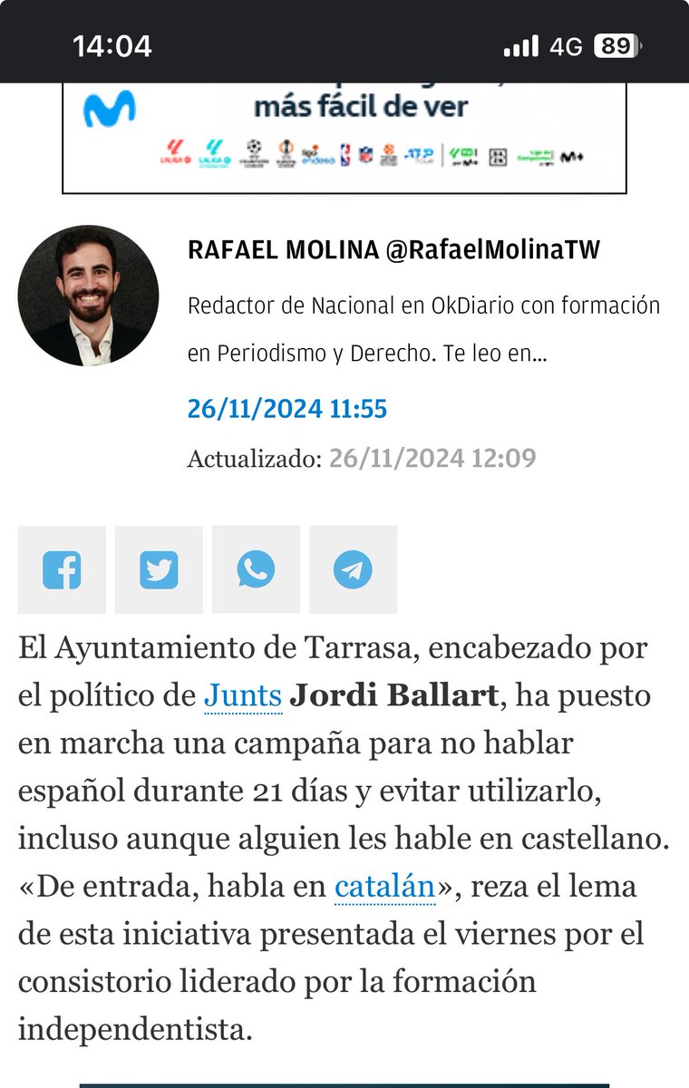 ETcatena's tweet photo. Oye ⁦@RafaelMolinaTW⁩ , ¿lo del rigor periodístico?
⁦@jordi_ballart⁩ ⁦@ajterrassa⁩ https://t.co/oMeOiqh7in