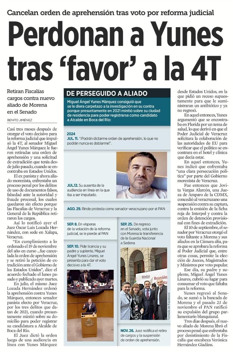 Aquí está la "transformación" de AMLO.

Con una TRAICIÓN, un delincuente y corrupto... alcanza el perdón. 

La impunidad selectiva de Morena.

¿ Así o más CÍNICOS ?

Cómo sea, el apellido Yunes ya es sinónimo de TRAICIÓN.