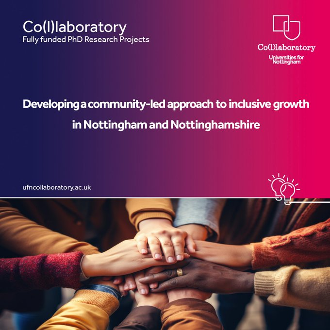 Shaun French (@frenchshaun) on Twitter photo PhD opportunity on Inclusive Growth in Nottingham and Notts, in collaboration with NTU and EMCCA:
x.com/UfNCollab/stat…
<a href="/UoNGeography/">Nottingham Geography</a> <a href="/Stephenlegg11/">Stephenlegg</a> <a href="/AndrewLeyshon/">Andrew Leyshon</a> PhD opportunity on Inclusive Growth in Nottingham and Notts, in collaboration with NTU and EMCCA:
x.com/UfNCollab/stat…
<a href="/UoNGeography/">Nottingham Geography</a> <a href="/Stephenlegg11/">Stephenlegg</a> <a href="/AndrewLeyshon/">Andrew Leyshon</a>