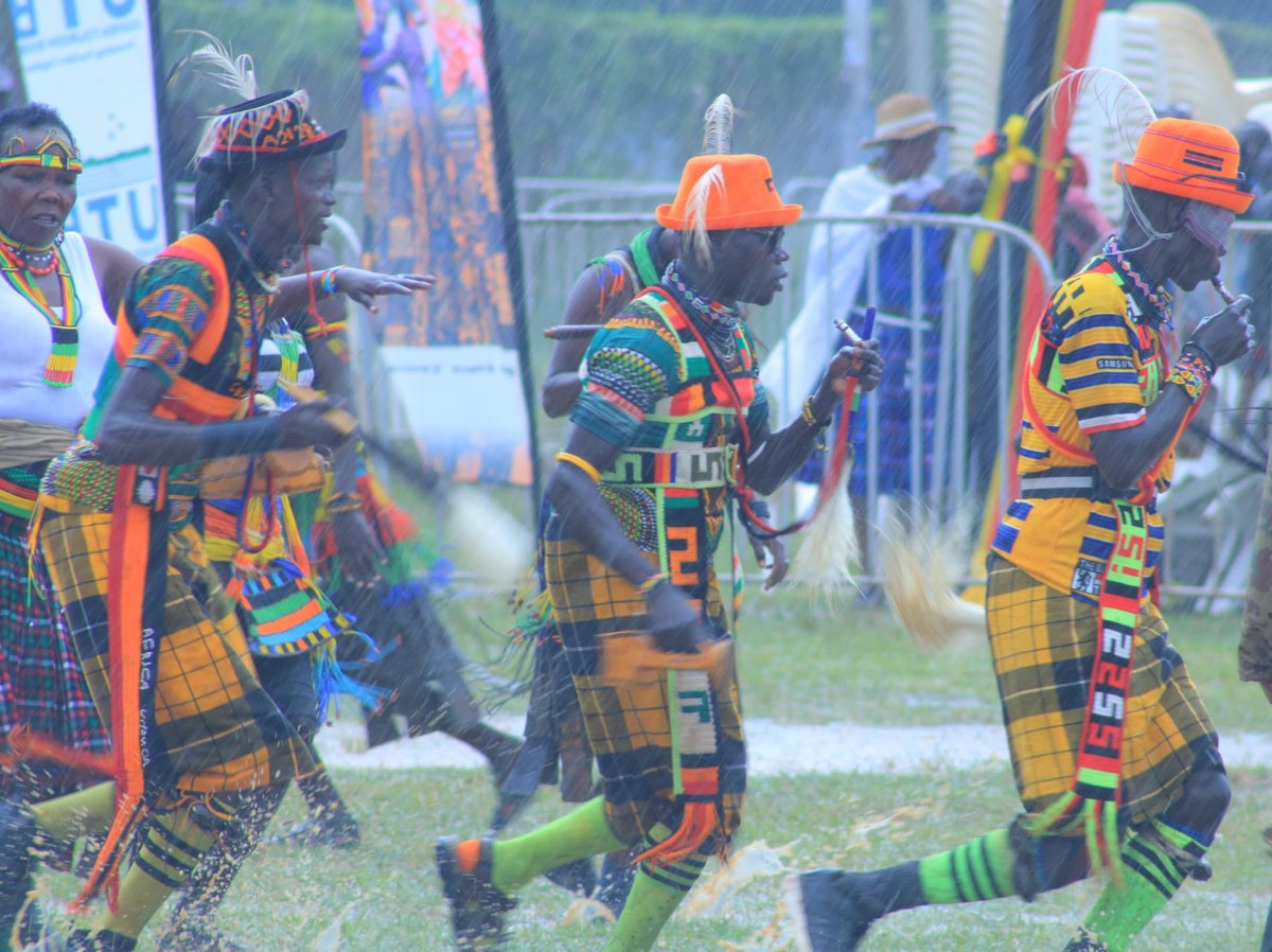 The sudden down pour has not damped the mood here at the Ateker Reunion festival. Celebrations are still in high gear with delegates from Kenya, Ethiopia, South Sudan and Tanzania gracing the function here at Soroti Sports Grounds. This is the first day of the festival which is