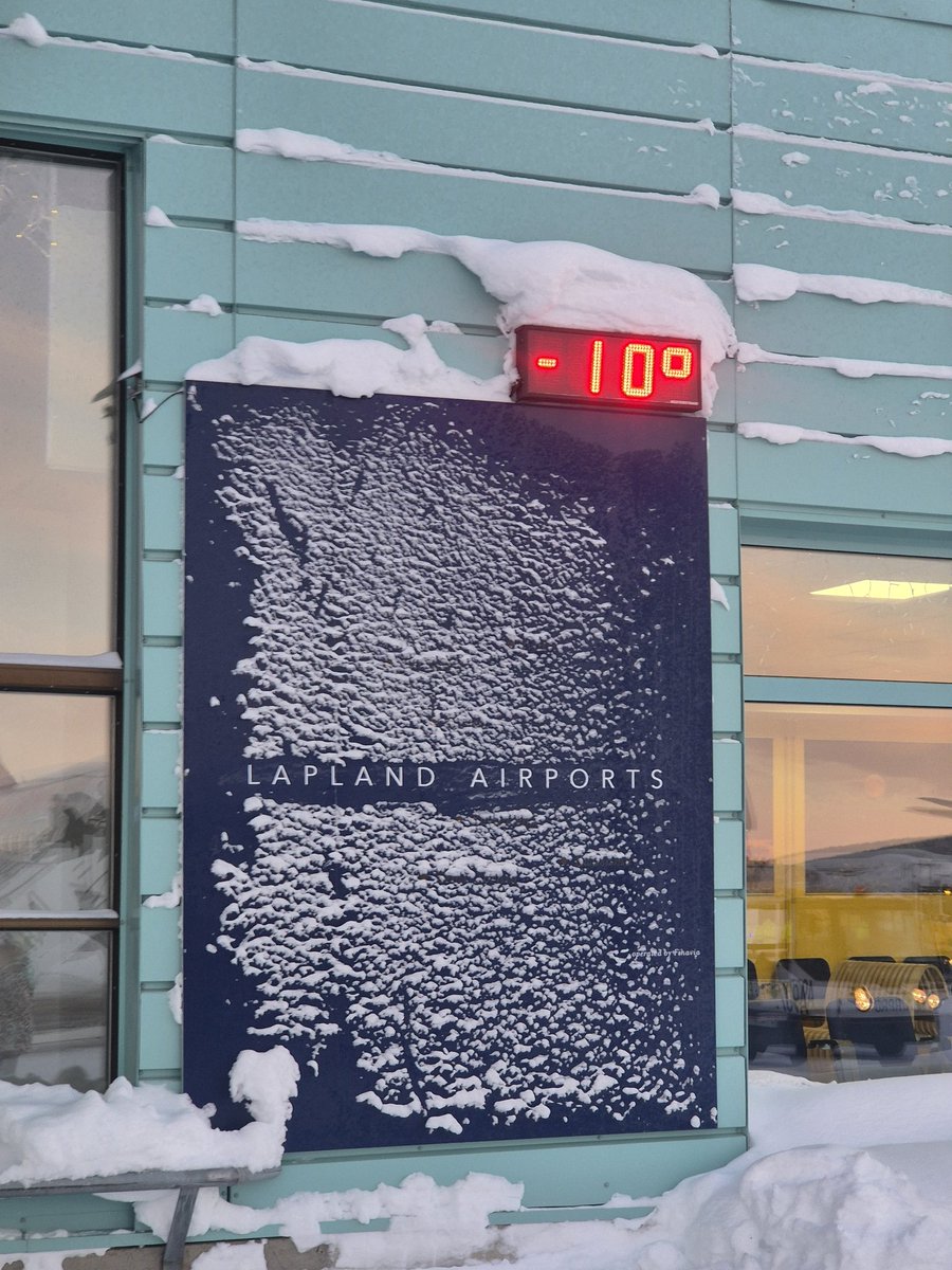 A tad nippy getting off the plane. #offtoseesanta