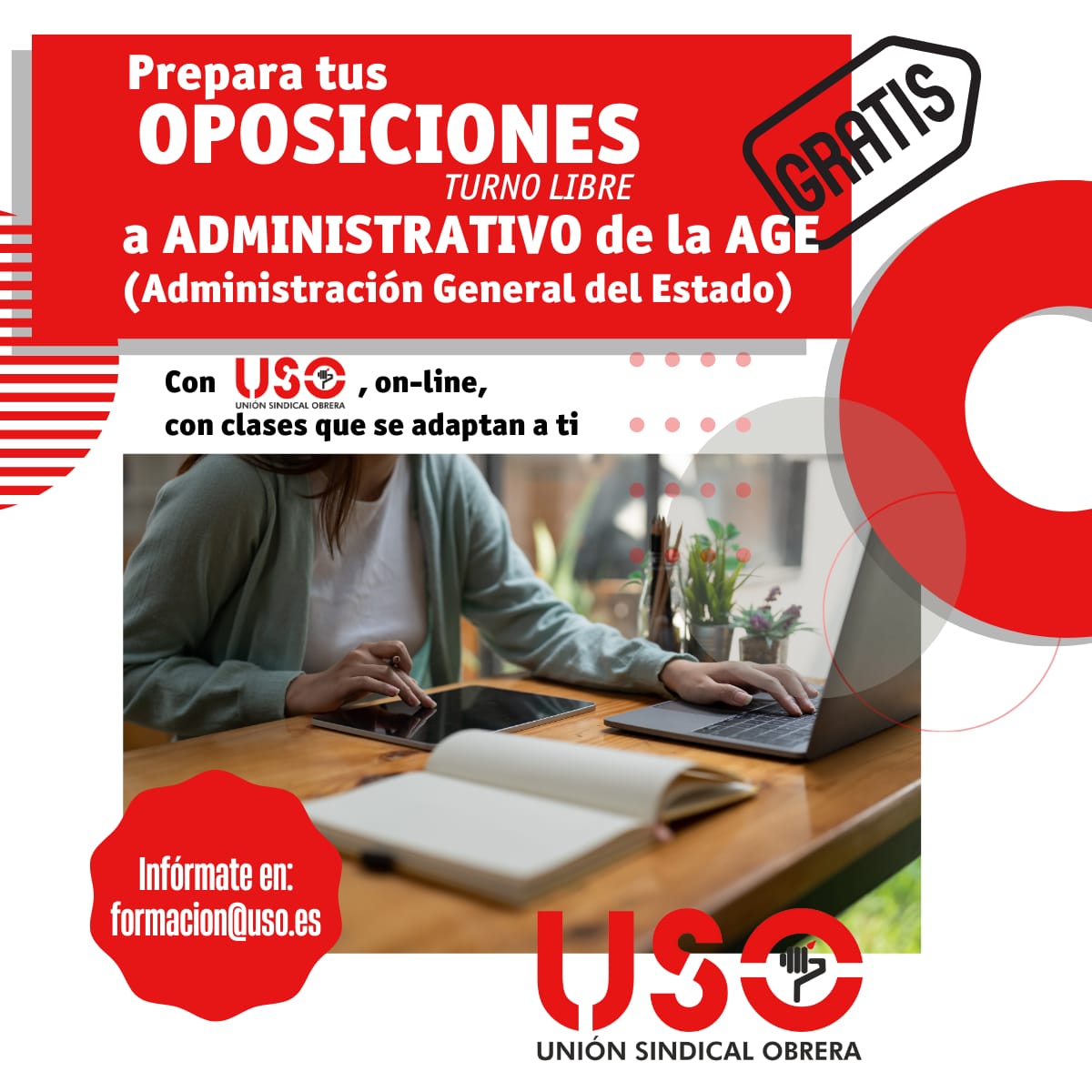 USOExtremadura's tweet photo. #OposicionesAGE con #USO https://t.co/66Vn1u0zZQ