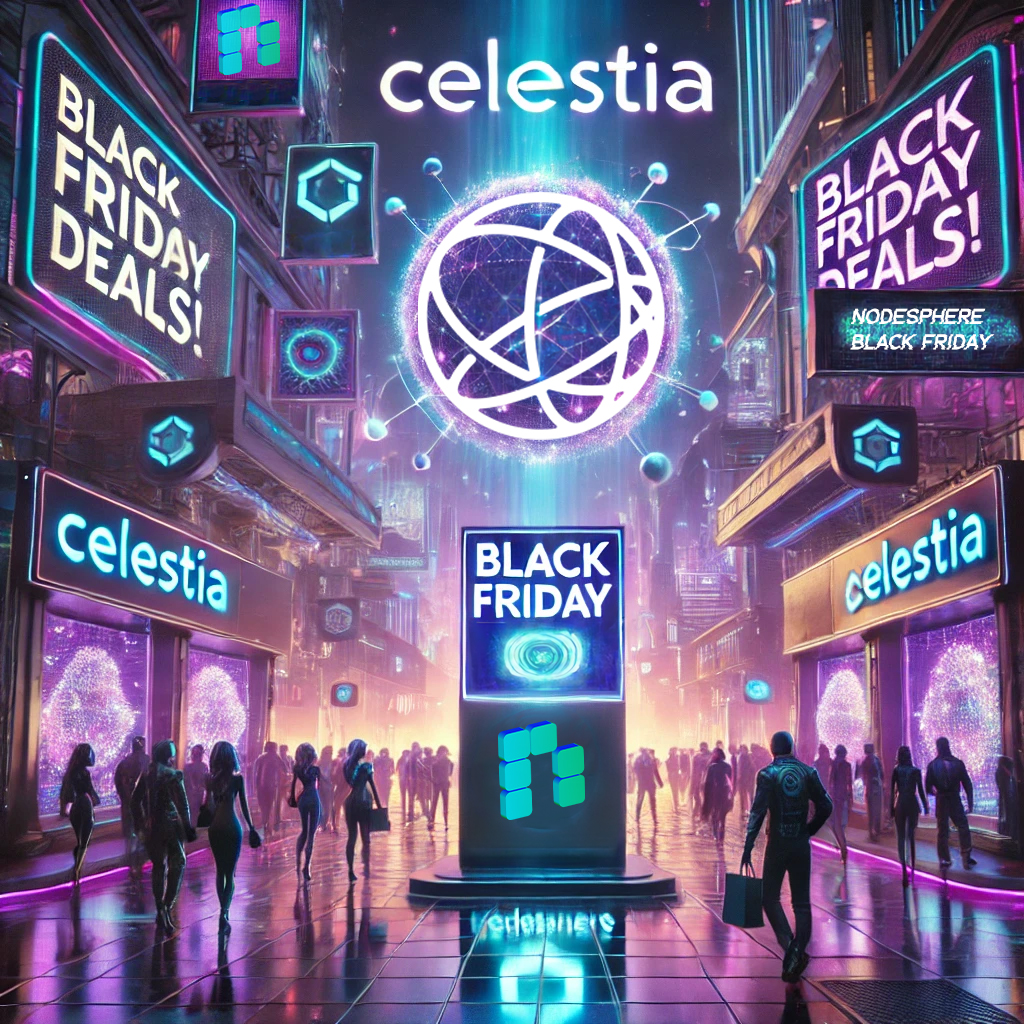 nodespherexyz's tweet photo. 🚀 The best Black Friday deals of @CelestiaOrg  are landing at #NodeSphere ! 🔥 
Don’t miss out on this one-time chance 🕒 
Deals this good don’t wait—secure yours now! 🌌

#celestia #web3 #blockchain #node #nodes #nodedeployment https://t.co/EZUU5atCDp