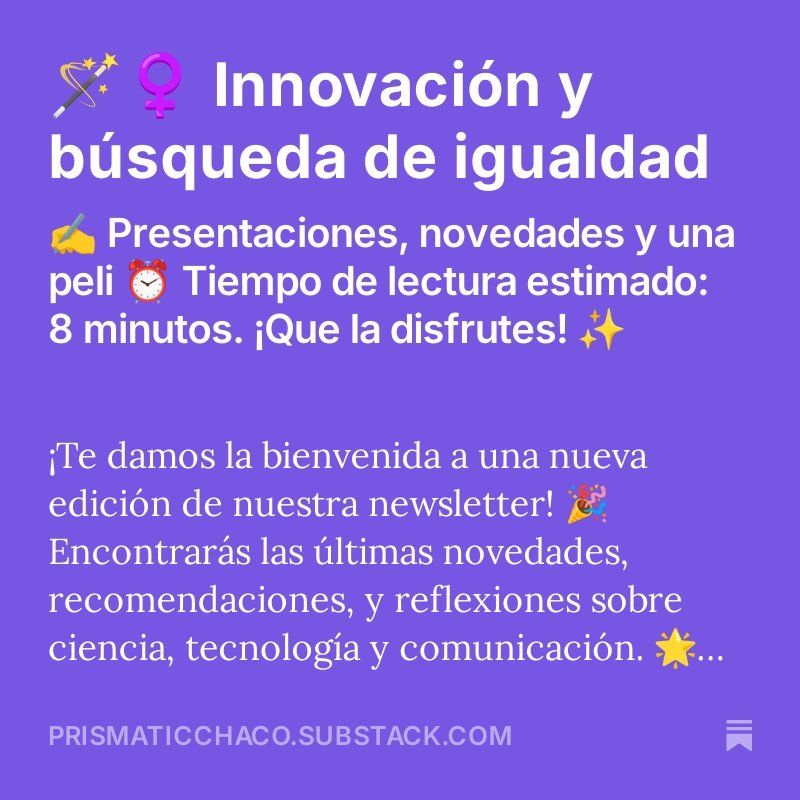 prismatic_chaco's tweet photo. ¡Buen miércoles! 🙌🏻🌥
📧🚀¿Ya revisaste tu bandeja de entrada?

👩🏻‍💻 Salió nuestra  #Newsletter con información y novedades de #Ciencia y #Tecnología desde una mirada local

📲 Si todavía no te suscribiste, ahora podés hacerlo👇https://t.co/nbIcLgcZoI https://t.co/QKaKlW69dy