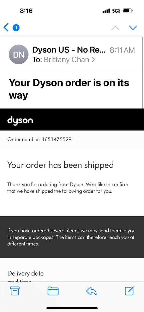 smfh173's tweet photo. @AskDyson Great. After 48 hours looks like this SHIPPED rather than being cancelled. The representative never contacted me back so what now? can you cancel this order and fix the mess YOU created?! https://t.co/Jmnts4RS2L