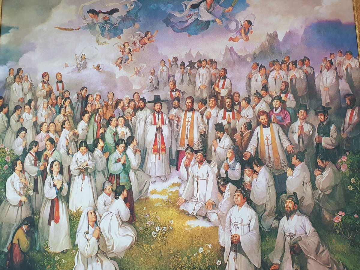 GunnersburySch's tweet image. In the afternoon, Gunnersbury boys and their Korean friends visited the International Catholic Shrine for Haemi Martyrs