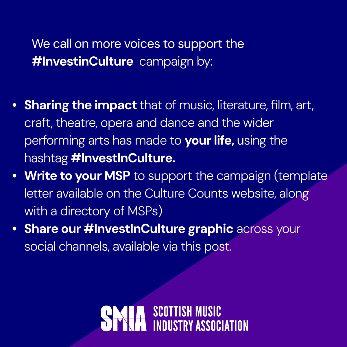 Scottish Music Industry Association (@thesmia) on Twitter photo John Boocock of Orcadian Recordings for our #InvestInCulture campaign.
Scotland's cultural budget is just 0.56% of national spending, vs the European average of 1.5%.
We're urging <a href="/scotgov/">Scottish Government</a> to increase arts funding by £25m next year and £100m annually by 2028/29. John Boocock of Orcadian Recordings for our #InvestInCulture campaign.
Scotland's cultural budget is just 0.56% of national spending, vs the European average of 1.5%.
We're urging <a href="/scotgov/">Scottish Government</a> to increase arts funding by £25m next year and £100m annually by 2028/29.