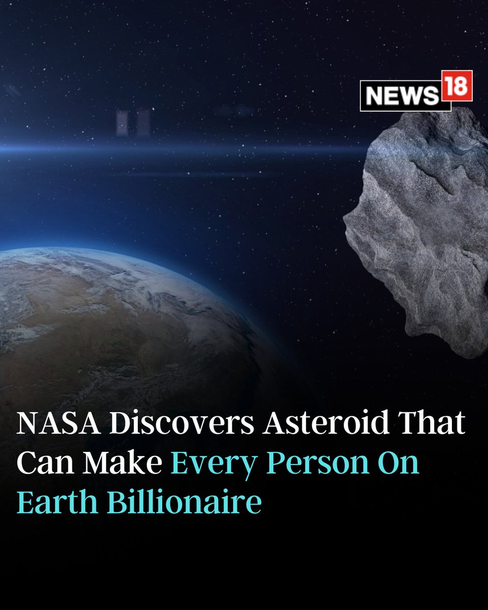 CNNnews18's tweet photo. Located between Mars and Jupiter, 16 Psyche possesses an abundance of nickel, iron, gold, and platinum, making it potentially the most valuable object in our solar system
#NASA #Asteroid #16Psyche
https://t.co/CVXhsoSkEc https://t.co/1vDEgmMXhg