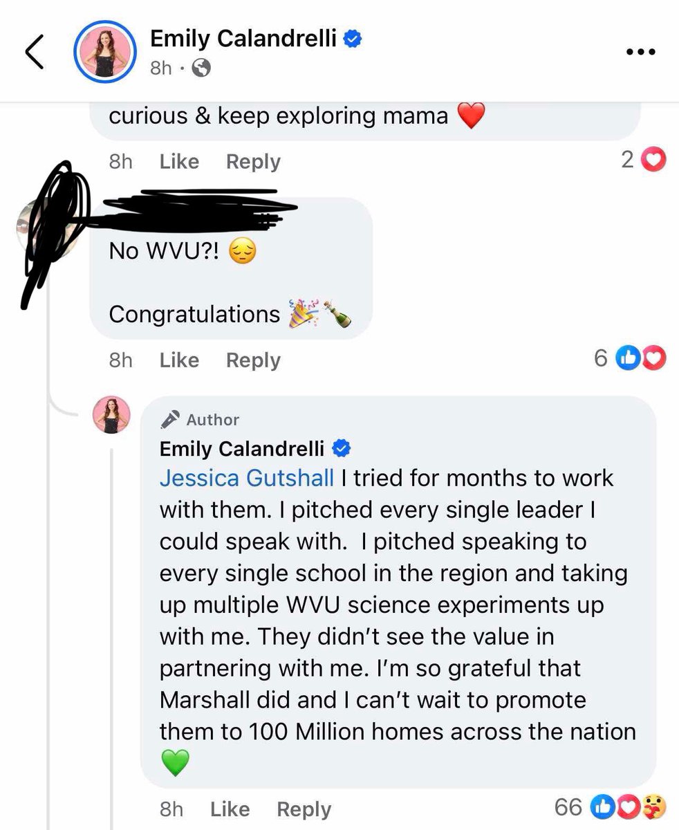 Wow, WVU dropped the ball with this. This is disappointing. 

A WVU alum &amp; the 100th woman in space.