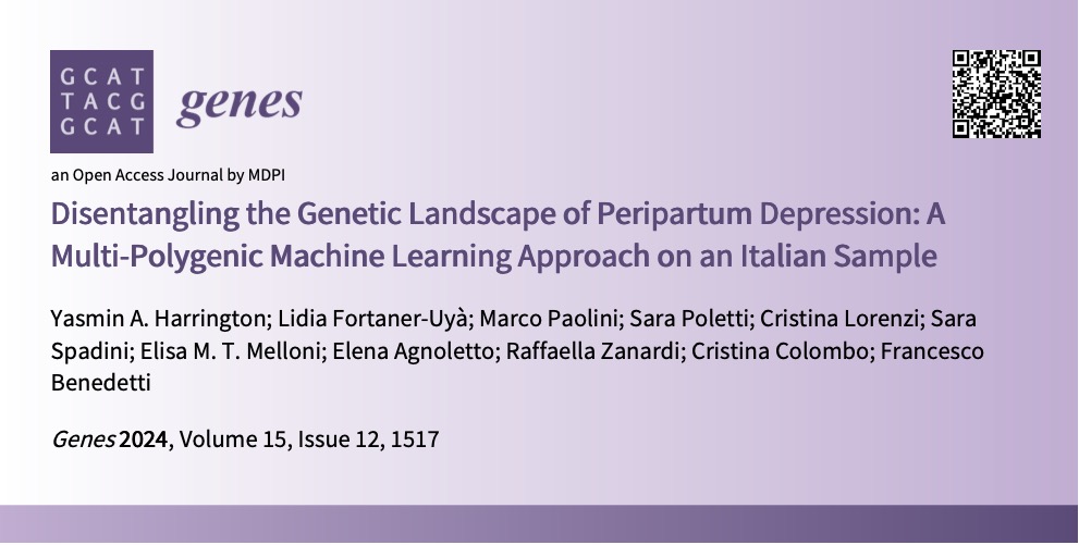 sara_spad's tweet photo. Disentangling the Genetic Landscape of Peripartum Depression: A Multi-Polygenic Machine Learning Approach on an Italian Sample https://t.co/4soImonOzu #mdpigenes via @Genes_MDPI @MDPIOpenAccess https://t.co/BqHvihGCuy
