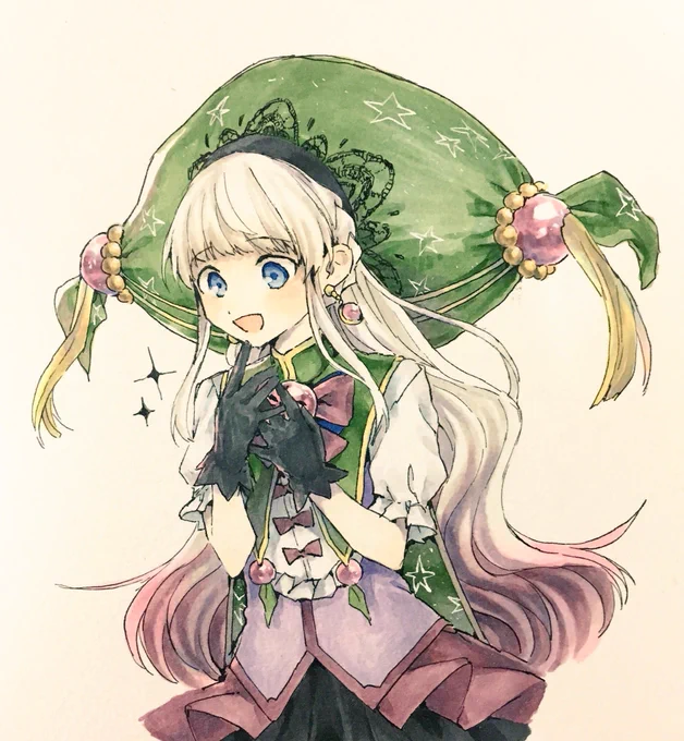 アナログで描いてた頃のメルストの絵…! 