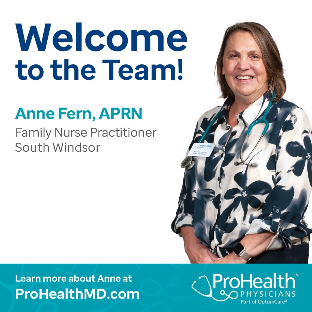 Let’s welcome Anne Fern, APRN, to our #ProHealthSouthWindsor office. Anne knew she wanted to be a nurse since she was 10, just like her mom. Now, she works in primary care. Over the years, she’s learned a lot from her patients. We’re happy to have you on the team, Anne!