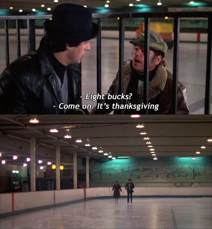 CineCalendar's tweet photo. Nov 27th 1975 - #Rocky takes Adrian on their first date.

📽️���� Rocky (1976) https://t.co/jMhh3EndBw