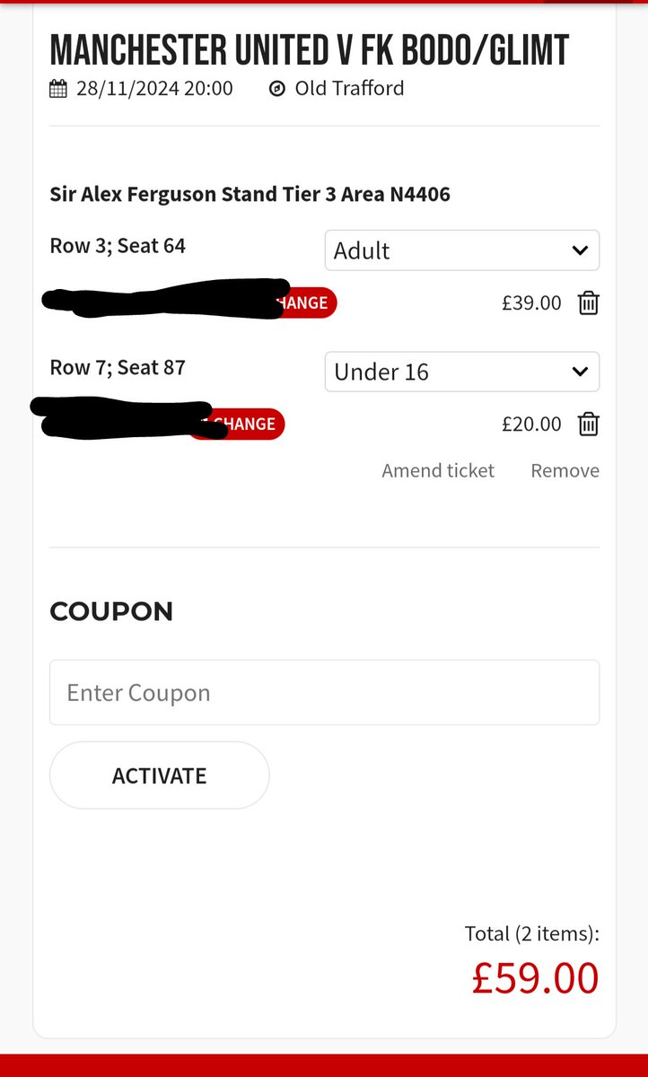 Club have confirmed £66 no concessions ticket price applies to branch allocations immediately. So a ticket in North Tier 3 for parent and child that cost £59 all this season total will now cost £132 going forward. Many branch secretaries say they anticipate going bust imminently.