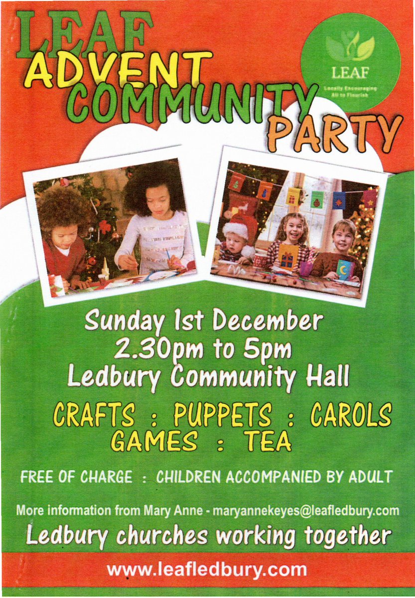 LedburyParish's tweet photo. Two Advent Events, 1 for the morning and 1 for the afternoon. https://t.co/HrnB5XBBQ0