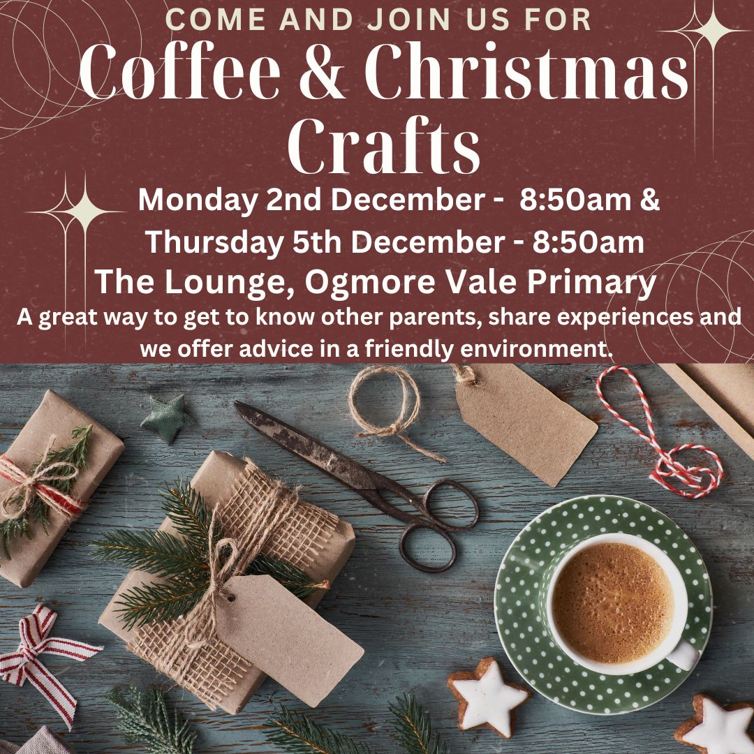 Due to Mondays closure, these are the new dates for our Parent/Carer Coffee and Craft sessions. Everybody welcom, No expierience needed. Just come along and have some fun. #TheOVway