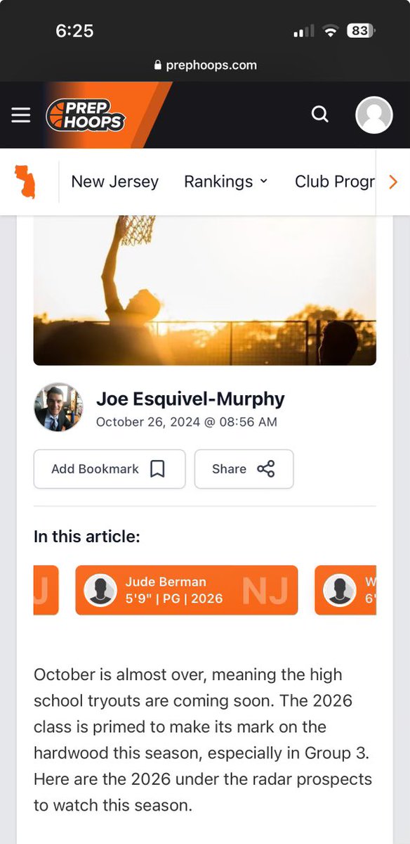 Jude Berman (@judeberman_) on Twitter photo Thank you <a href="/PrepHoops_NJ/">Prep Hoops New Jersey</a> for the recognition. Can’t wait for this season to get started!! Thank you <a href="/PrepHoops_NJ/">Prep Hoops New Jersey</a> for the recognition. Can’t wait for this season to get started!!