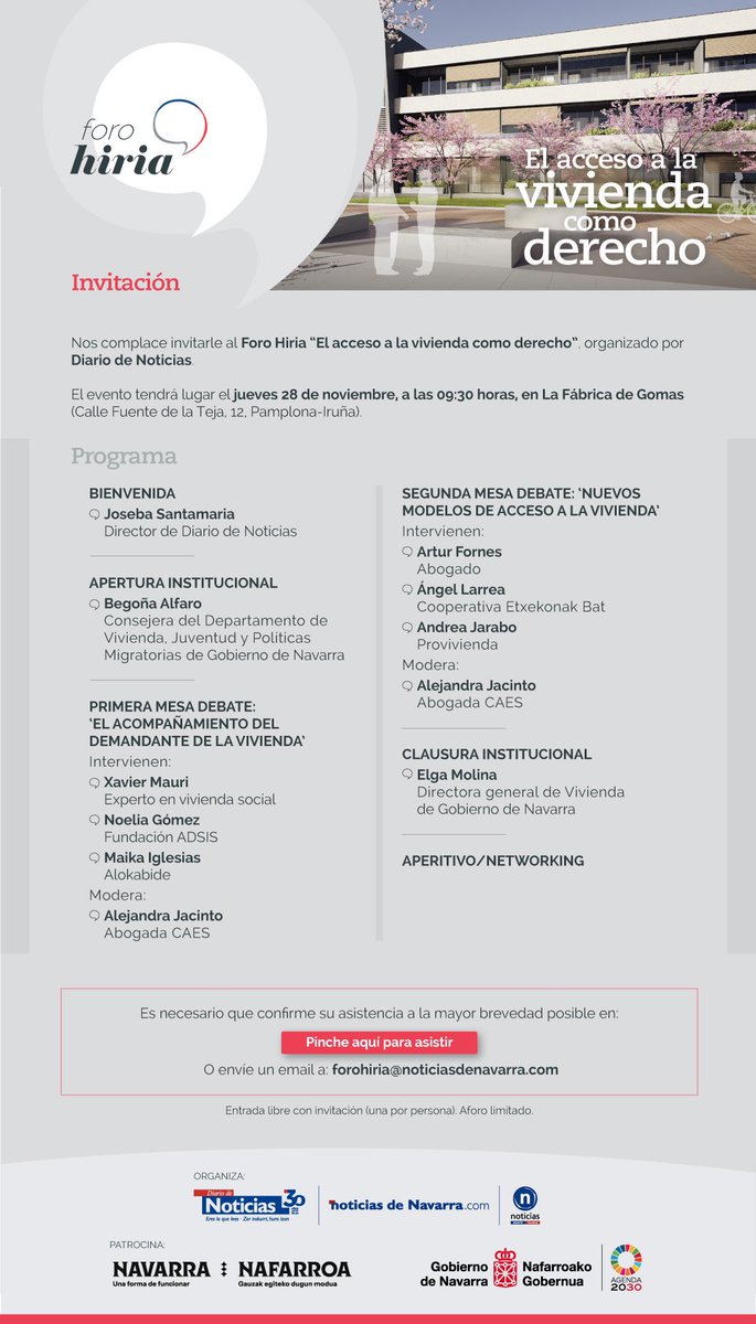 AleJacintoUrang's tweet photo. Nos vemos mañana en Pamplona para debatir sobre acceso a la vivienda. 

Qué ilusión me hacen estas jornadas junto a @AlfaroBego @Elgamol_ y @javierburonc que, con su buen hacer, demuestran que otra política de vivienda es posible 👇 https://t.co/wSamrShYNi