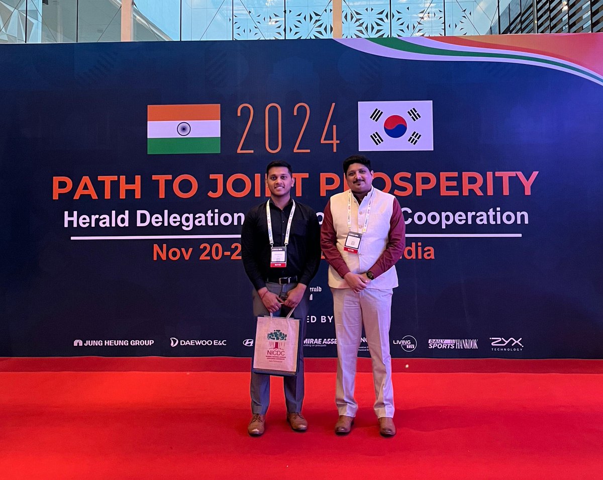 nicdc01's tweet image. NICDC participated in #KoINDEX 2024, held at #Yashobhoomi (@iicc_dwarka), New Delhi. KoINDEX is a platform promoting collaboration between India and #SouthKorea across various sectors like #automobiles, #smartcities, #smarttech, #smartinfra, #healthcare, #K-beauty, and many more.