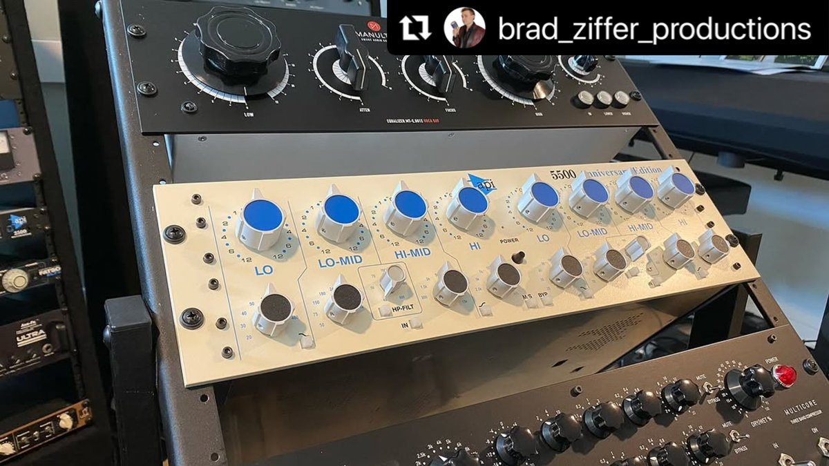 ThisIsAPIaudio's tweet photo. @brad_ziffer_productions
・・・
API 5500 Anniversary Edition (#18) is racked and ready to rock! This is one beautiful piece of hardware! 

#api #gear #gearhead #studio #audio #audioengineer #recordingstudio #recordingroom #studiolife #analog #apiaudio #api5500 https://t.co/eq0cfK4f6Z